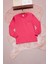 Pembe Yazı Nakışlı Kız Çocuk Çıtçıtlı Sweatshirt 16416 1