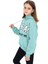 Yeşil Pengai Yazı Baskı Polarlı Kız Çocuk Sweatshirt 16465 2