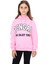 Pembe Pengai Yazı Baskı Polarlı Kız Çocuk Sweatshirt 16464 2