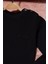 Siyah Yazı Nakışlı Kız Çocuk Çıtçıtlı Sweatshirt 16420 2