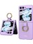 Galaxy Z Flip 5 Yüzüklü Çift Parça Şık ve Koruyucu Kapak Kılıf 1
