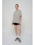 Pamuk Oversize/geniş Kalıp Bisiklet Yaka Örme T-Shirt 2