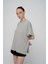 Pamuk Oversize/geniş Kalıp Bisiklet Yaka Örme T-Shirt 3