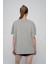 Pamuk Oversize/geniş Kalıp Bisiklet Yaka Örme T-Shirt 4