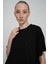 Pamuk Oversize/geniş Kalıp Bisiklet Yaka Örme T-Shirt 3