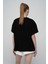 Pamuk Oversize/geniş Kalıp Bisiklet Yaka Örme T-Shirt 4