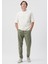 Erkek Beli Lastikli Yeşil Jogger Pantolon 000169-71559 1