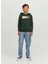 Baskılı Erkek Çocuk Koyu Yeşil Sweatshirt Jjecorp Logo 4