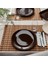 4 Adet Tabak Seti Parlak Kahverengi Renk 26 Cm, 4 Adet, Stoneware Yuvarlak Tabak Seti 5