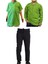 Unisex Çocuk Ribana Bel Keten Okul Pantolonu + Polo Yaka Kısa ve Uzun Kol T-Shirt 1