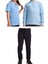 Unisex Çocuk Ribana Bel Keten Okul Pantolonu + Polo Yaka Kısa ve Uzun Kol T-Shirt 1