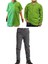 Unisex Çocuk Ribana Bel Keten Okul Pantolonu + Polo Yaka Kısa ve Uzun Kol T-Shirt 1