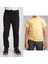 Unisex Çocuk Ribana Bel Keten Lacivert Okul Pantolonu + Polo Yaka Kısa Kol T-Shirt 1