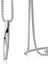 Erkekler ve Kadınlar Için Paslanmaz Çelik Link Zincirli Unisex Twisted Cube Bar Kolye (Yurt Dışından) 3