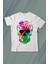 Rengarenk Kafatası Skull Head Gökkuşağı Renkleri Baskılı Tişört Çocuk T-Shirt 1