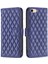 Apple iPhone Se Bf Style-14 Için Baskılı Rhombus Desen Kılıf Yatay Stand Mat Pu Deri Cüzdan Kapak-Mavi (Yurt Dışından) 1