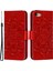 Iphaby Mandala Çiçek Cüzdanı Stand Pu Deri Kılıf Apple iPhone Se-Red (Yurt Dışından) 1