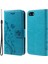 Apple iPhone Se Için Baskılı Kelebek Çiçek Tarzı Flip Telefon Kapağı Cüzdan Pu Deri Manyetik Kıta Kılıf Mavisi (Yurt Dışından) 1