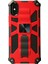 Apple iPhone Xs Için Max Telefon Kılıfı Kickstand Armor Dropproof Pc Tpu Hibrit Kılıf Manyetik Metal Sayfası 6.5 Inç-Kırmızı (Yurt Dışından) 1