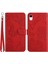 Apple iPhone Xr Için Cilt Touch Duygu Deri Akıllı Telefon Kasası Kelebek Çiçek Deseni Baskılı Flip Cüzdan Telefon Kapağı Bilek Kayış Kırmızısı (Yurt Dışından) 1