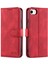 Şok Emilen Deri Telefon Kapağı+Yumuşak Tpu Iç Kabuk Cüzdan Stand Kılıfı Apple iPhone Se -Red (Yurt Dışından) 1