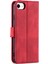 Şok Emilen Deri Telefon Kapağı+Yumuşak Tpu Iç Kabuk Cüzdan Stand Kılıfı Apple iPhone Se -Red (Yurt Dışından) 3