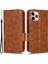 Apple iPhone 11 Pro Max, Üçgen Deseni Için Anti-Cratch Telefon Kılıfı, Strap-Brown ile Baskılı Folio Folio Flip Cüzdan Stand Pu Deri Kılıf (Yurt Dışından) 1
