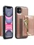 Apple iPhone 11 Fermuarı Pocket Magnicy Söndürülebilir 2-1 Arada Çıkarılabilir Telefon Kapağı Parıltılı Pu Deri Kaplamalı Pc+Tpu Kickstand Cüzdan Kılıfı Altın (Yurt Dışından) 1