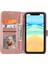 Apple iPhone 11 Şok Geçirmez Cüzdan Kasası Için Stand Fermuarlı Cep Pu Deri Cep Telefonu Koruyucu Kapak Uzun/kısa Kayışlar Altın (Yurt Dışından) 4