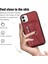 Pu Deri+Tpu Apple iPhone 11 Rfıd Engelleme Kartı Çanta Kickstand-Red ile Telefon Kılıfı (Yurt Dışından) 2