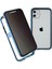 Apple iPhone 11 Anti-Peeping Manyetik Kılıf Için Çift Taraflı Temperli Cam+Mıknatıs Emilim Metal Tampon Çerçevesi Tam Vücut Koruma Kapağı (Yurt Dışından) 1