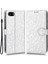 Apple iPhone Se Için Manyetik Kapanış Nokta Deseni Basılmış Telefon Kasası Pu Deri Cüzdan Standı Tasarım Kapağı Kayış-Silver (Yurt Dışından) 1