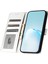 Apple iPhone 11 Için Flip Kılıfı Maksimum Ipek Doku Pu Deri Deri Deri Deri Telefon Katlanabilir Stand Kapağı Bilek Kayış-Silver (Yurt Dışından) 3