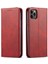 Apple iPhone 11 Pro Telefon Standı Için Işletme Stili Buzağı Doku Cüzdan Manyetik Deri Telefon Kapak-Kırmızı (Yurt Dışından) 2