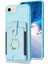 Apple iPhone 6/6s Inç Pu Deri+Tpu Telefon Kasası Yüzüğü Kickstand Arka Kapak Kart Tutucu-Mavisi (Yurt Dışından) 2