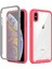 Apple iPhone Xs Için Max Telefon Kılıfı Anti-Çizgiye Karşı Pc+Yumuşak Tpu Hibrid Kapak Pet Ekranı Koruyucu-Pink ile Dalgalı Anti Telefon Kılıfı (Yurt Dışından) 1