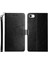 Şok Geçirmez Y Şeklindeki Çizgi Baskılayan Pu Deri Telefon Cüzdanı Kabuk Stant Örtüsü Apple iPhone Se -Black (Yurt Dışından) 1