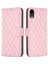 Apple iPhone Xr Bf Style-14 Için Kapak Baskılı Rhombus Desen Mat Drop Anti-Drop Telefon Kılıfı Stand-Pink ile (Yurt Dışından) 1