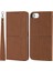 Otomatik Emilmiş Dokuma Doku Cüzdanı Bilek Kayış Deri Kapak Kasası Için Stant Apple iPhone Se-Brown (Yurt Dışından) 1