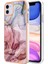 Apple iPhone 11 Yb Imd Serisi-16 Tarzı E Mermer Desen Kılıfı 2.0mm Tpu Elektrokaplanmış Imd Kıvlatıcı Anti-Çizelge Telefon Kapağı Desteği Kablosuz Şarj Altın (Yurt Dışından) 2