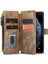 Apple iPhone 11 Fermuarlı Cep Telefonu Kapağı Standı Kullanışlı Kayış ve Birden Fazla Kart Yuvası-Kahverengi Için C30 Önleyici Telefon Cüzdanı Kılıfı (Yurt Dışından) 3