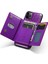 Apple iPhone 11 Için M3 Pro 2-Sour-1 Işıltılı Pu Deri Kaplamalı Pc+Tpu Geri Kılıf Manyetik Çıkarılabilir Fermuar Cüzdan Kickstand-Dark Purple ile Düşme Geçirmez Telefon Kapağı (Yurt Dışından) 2