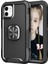 Apple iPhone 11 Damla Geçirmez Pc+Silikon Telefon Kılıfı Çimlenebilir Yüzük Kickstand Giyim Dayanıklı Telefon Kapağı (Yurt Dışından) 1