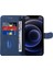 Apple iPhone 11 Pu Deri Folio Kılıf Cüzdanı Stand Baskılı Çizgi Telefon Kapağı Strap-Mavi ile (Yurt Dışından) 2