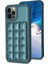 Apple iPhone 11 Için Grid Tasarım Pu Derisi Kaplamalı Tpu Kasa Kart Tutucu Kickstand Telefon Kapak Yeşil (Yurt Dışından) 2