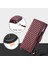 Apple iPhone 11 Için Profesyonel Çoklu Kart Yuvaları Rhombus Doku Pu Deri Fermuar Cep Stand Omuz Kayışı ve El Strap-Wine Red ile Telefon Kılıfı (Yurt Dışından) 3