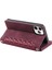 Apple iPhone 11 Için Profesyonel Çoklu Kart Yuvaları Rhombus Doku Pu Deri Fermuar Cep Stand Omuz Kayışı ve El Strap-Wine Red ile Telefon Kılıfı (Yurt Dışından) 4