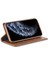 Apple iPhone 11 Pro Max Için Cep Telefonu Kapağı, Rfıd Engelleme Manyetik Otomatik Kapanış Pu Deri Telefon Cüzdan Kılıf Stand-Brown (Yurt Dışından) 3
