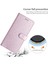Apple iPhone 11 Için Flip Kılıfı Maksimum Ipek Doku Pu Deri Deri Deri Telefon Katlanabilir Stand Kapağı Bilek Kayış Işığı Mor (Yurt Dışından) 4