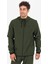 Haki Erkek Fermuarlı Kapüşonlu Sweatshirt 23N-1148 1